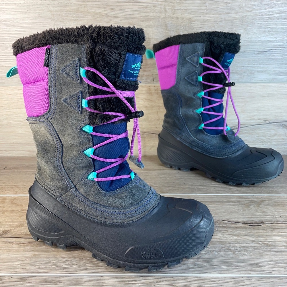 The North Face Y Shellista Lace IV Snow Winter Boots Girl Size 5 Waterproof